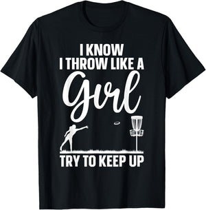 Funny Disc Golf Design For Girl Women Disc Golf Lover T-Shirt - T-Shirt | Black