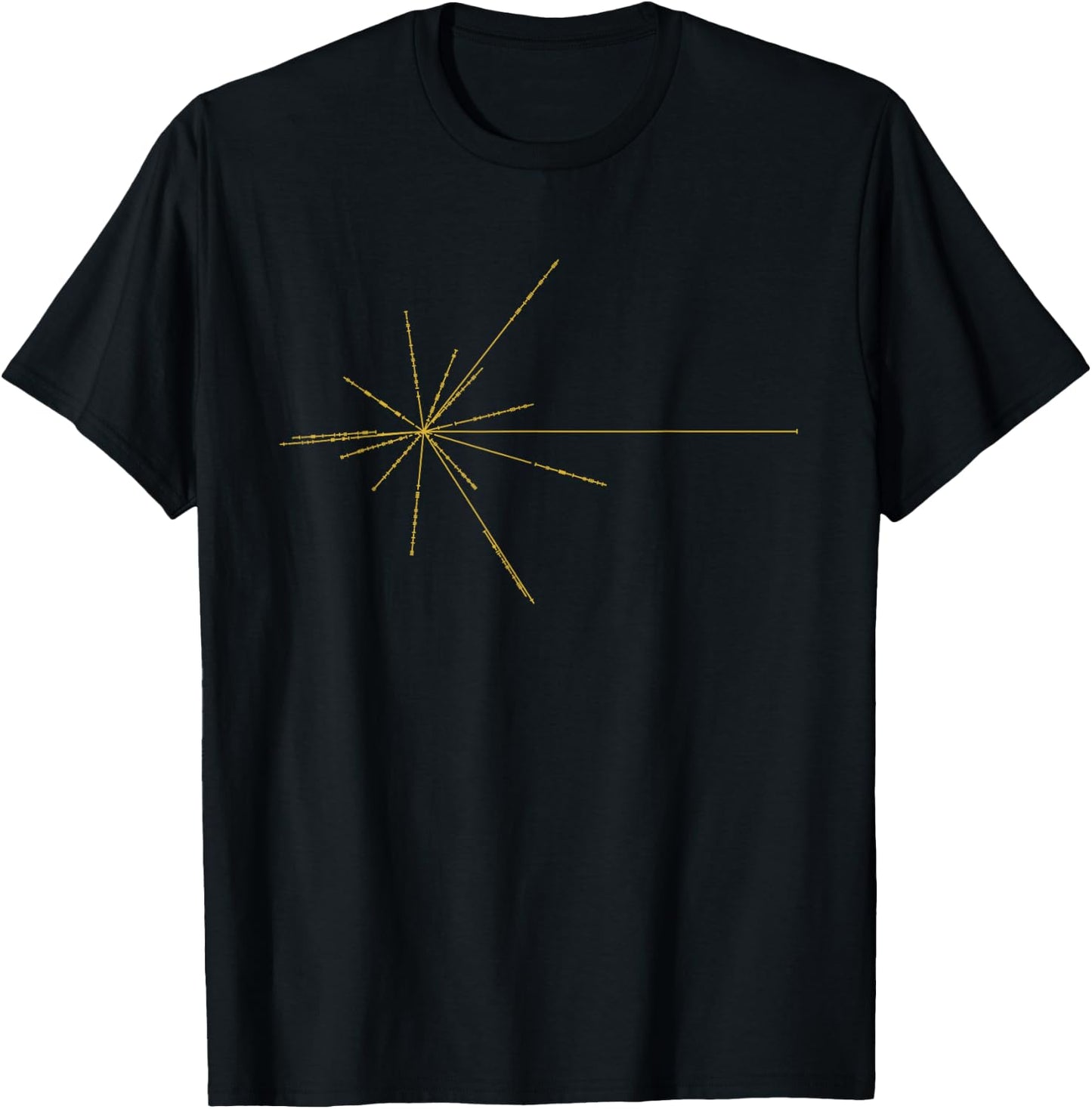 Pulsar Map - Radial Star Diagram T-Shirt - T-Shirt | Black