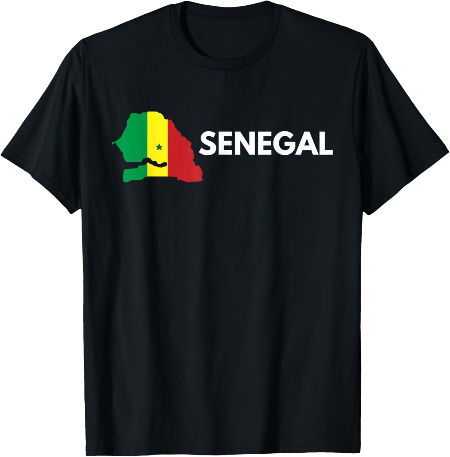 Vintage Senegal Flag Senegalese Outdoor Trip in Senegal T-Shirt - T-Shirt | Black