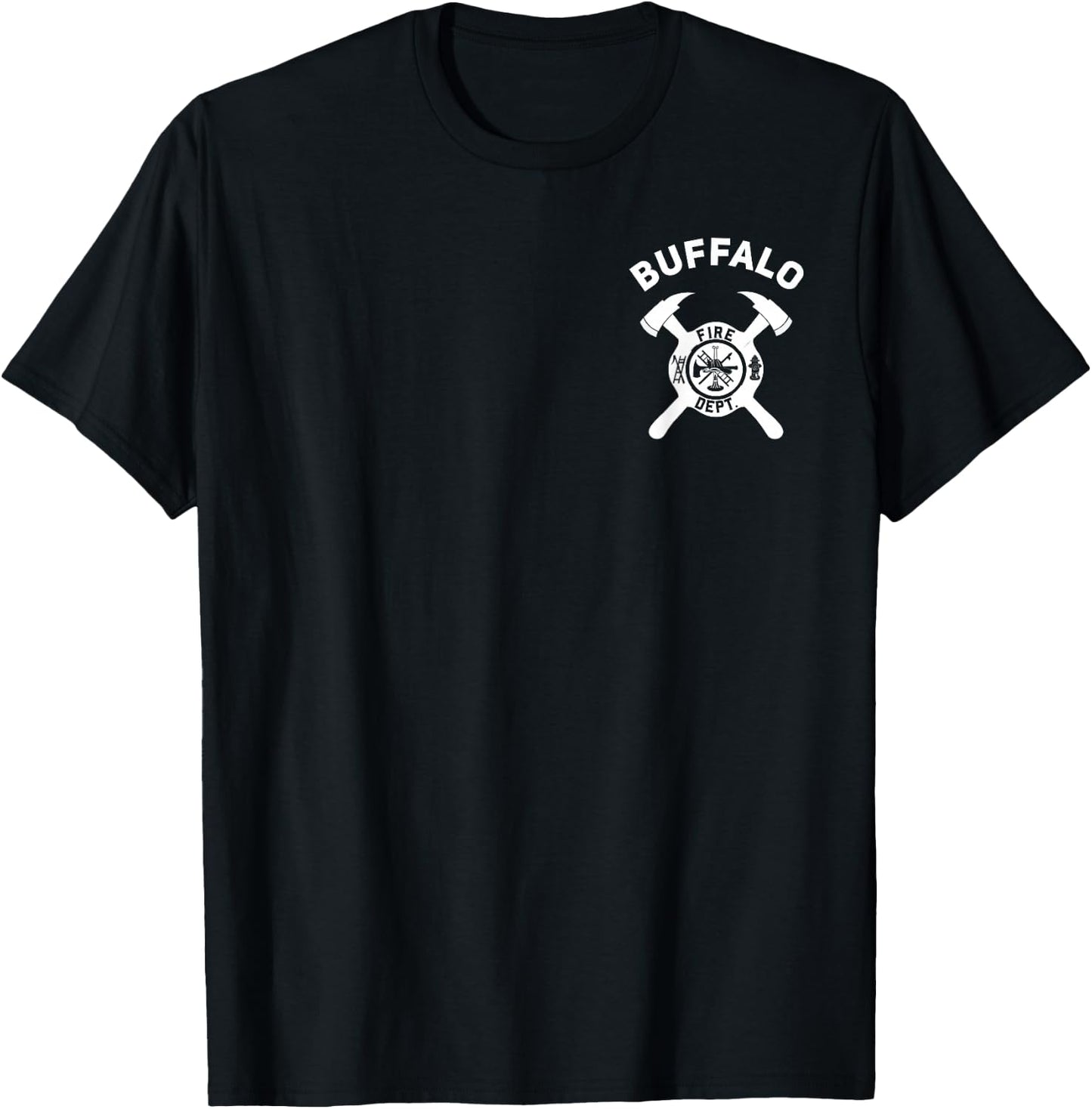 City Of Buffalo Fire Department New York Firefighter T-Shirt - T-Shirt | Black