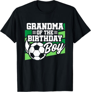 Soccer Birthday - Birthday Grandma - Boys Soccer Birthday T-Shirt - T-Shirt | Black