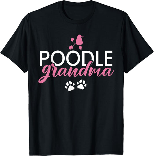 Poodle Grandma Poodle Dog Grandma Men Women Kids T-Shirt - T-Shirt | Black