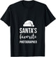Santa's Favorite Photographer Funny Christmas V-Neck T-Shirt - T-Shirt | Black
