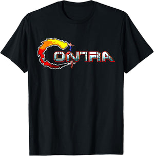 Contra Logo Retro Gamer Nostalgia Classic 8-Bit Revival T-Shirt - T-Shirt | Black