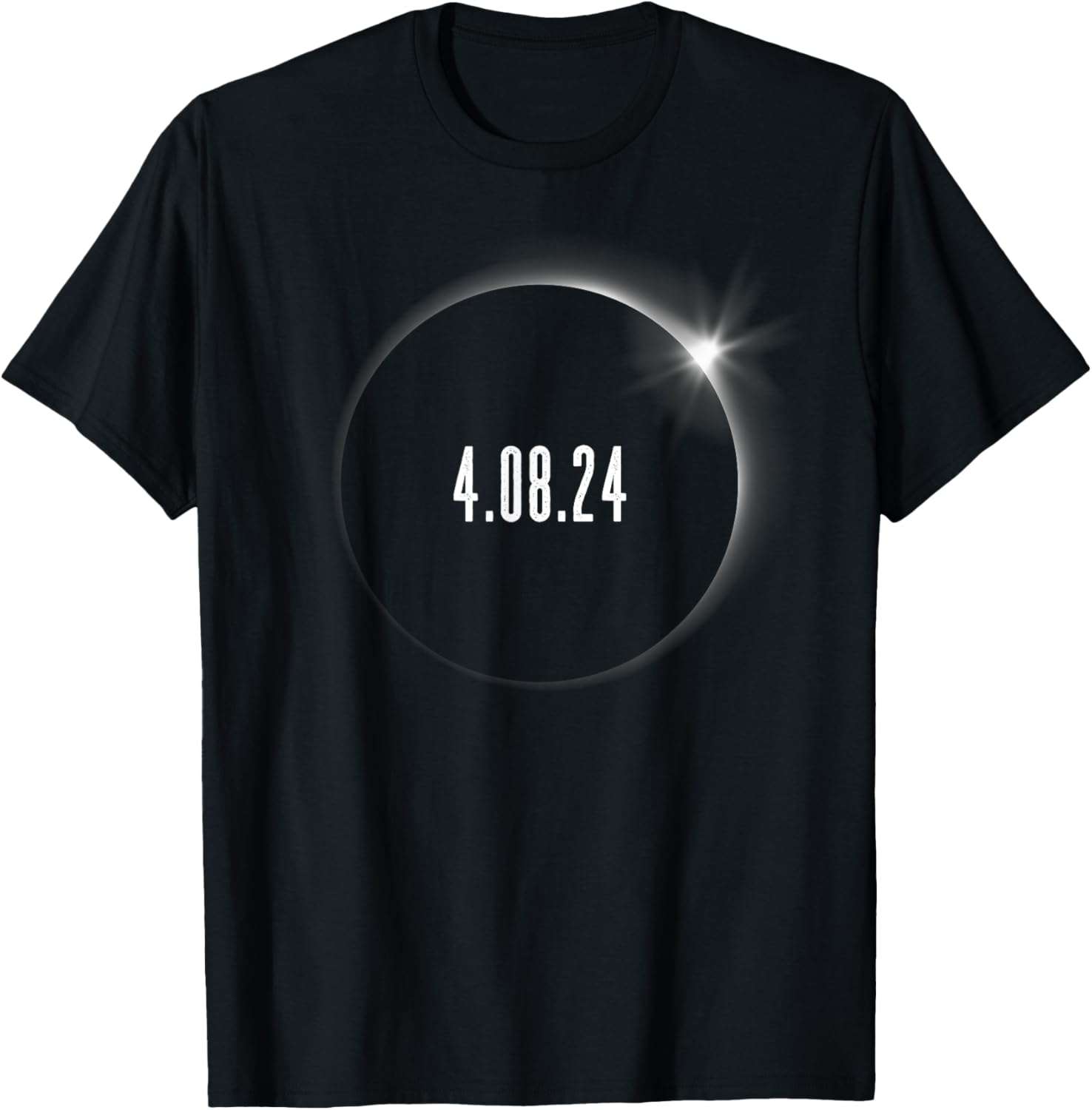 America Totality 4.08.24 Adult Kids Total Solar Eclipse 2024 T-Shirt - T-Shirt | Black