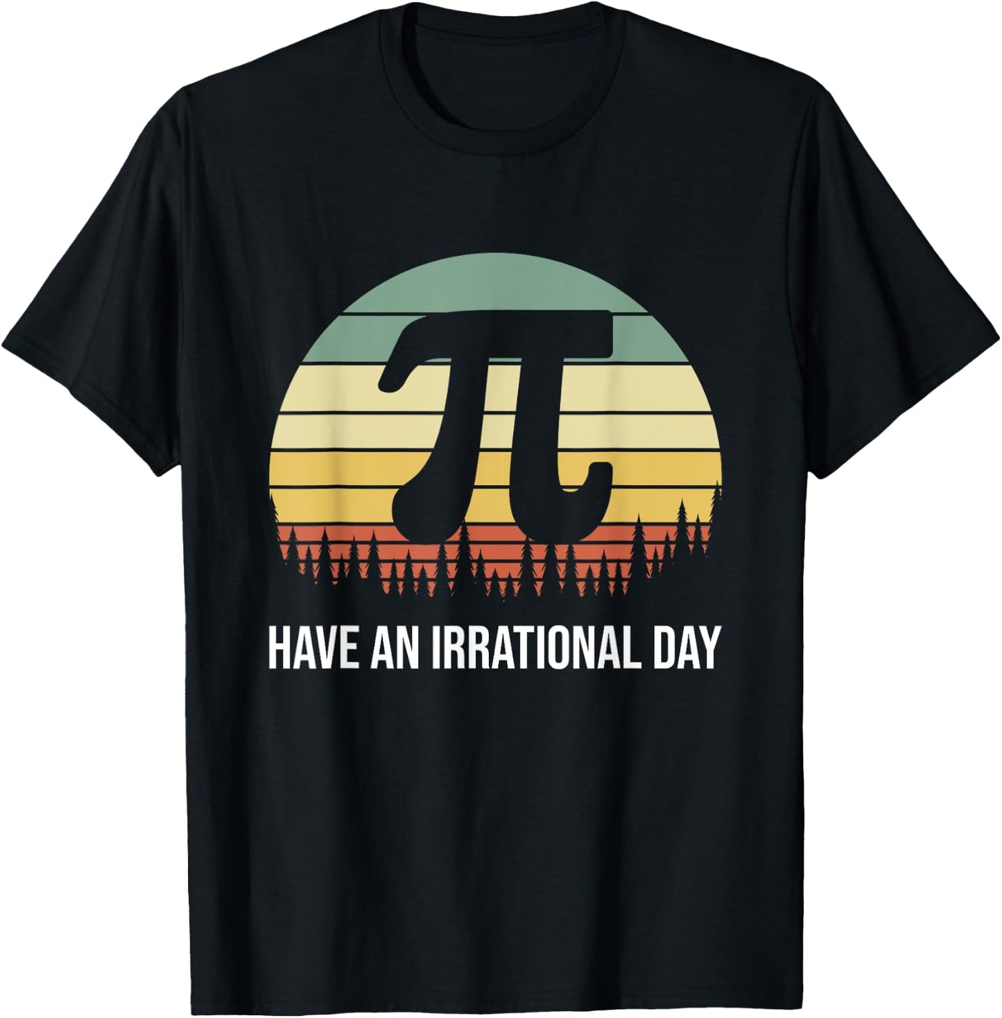 Irrational Pi Day Retro Science Math Equation Teacher Nerd T-Shirt - T-Shirt | Black