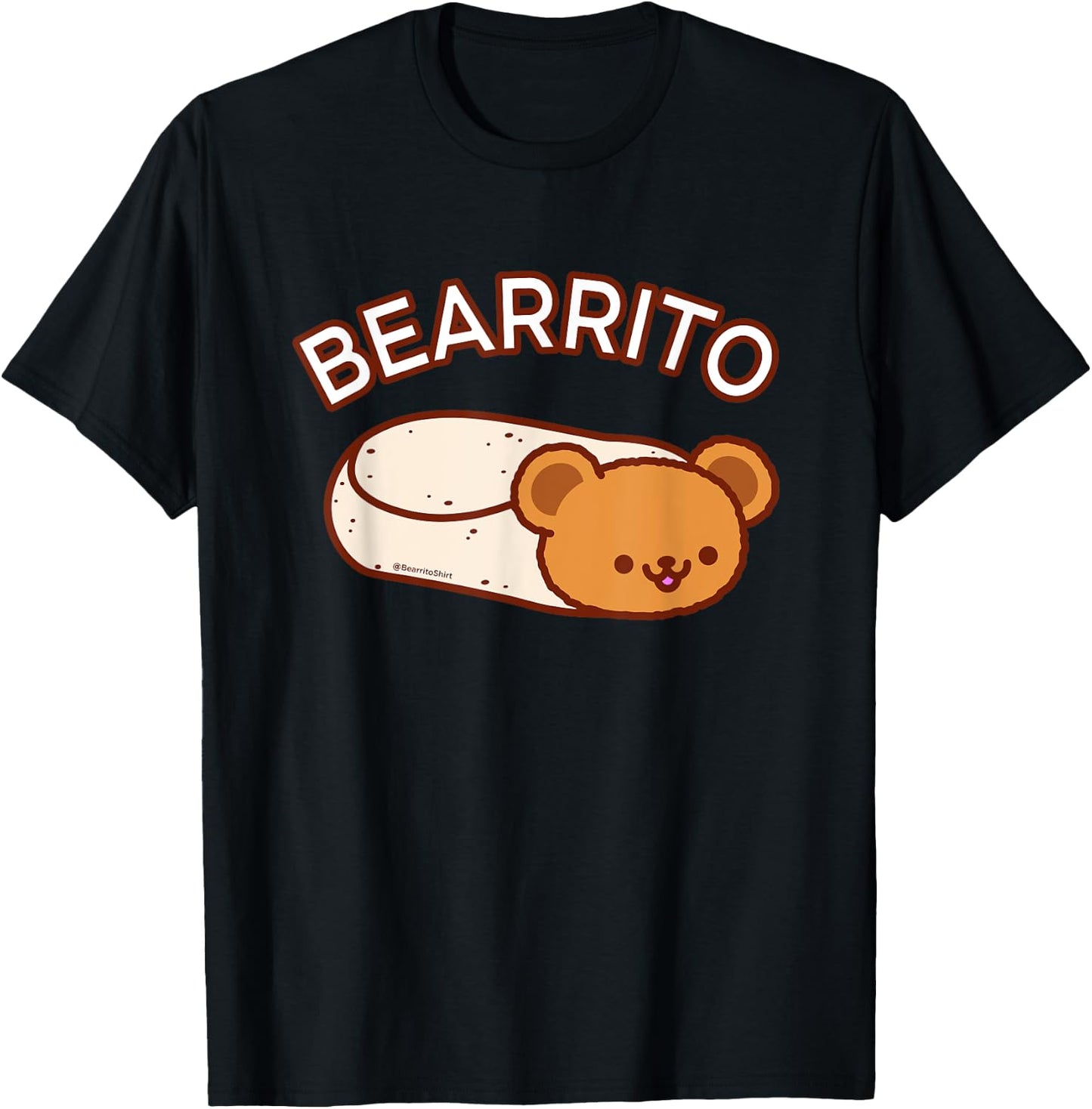 Cute - BEARRITO - Teddy Bear Burrito T-Shirt - T-Shirt | Black