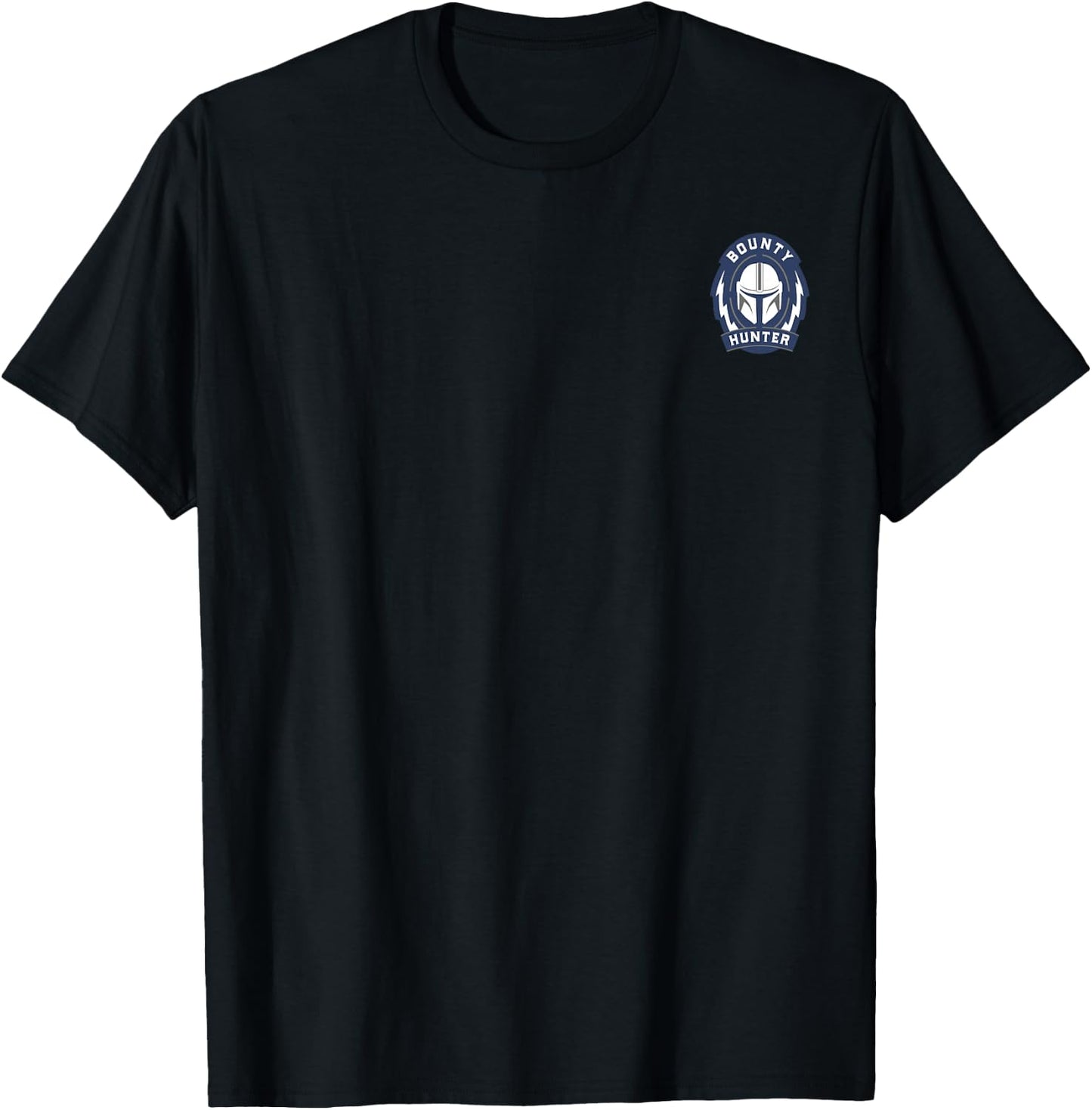 Star Wars The Mandalorian Bounty Hunter Left Chest Logo T-Shirt - T-Shirt | Black