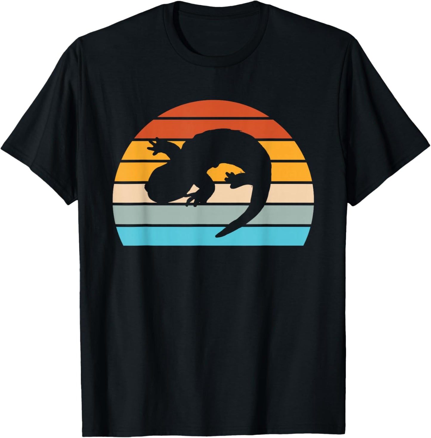 Hellbender Salamander Vintage Retro 80s T-Shirt - T-Shirt | Black