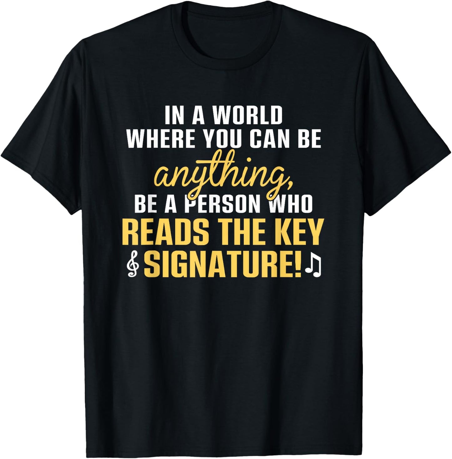 Adult Music Theory , Black, Small, Short Sleeve T-Shirt - T-Shirt | Black