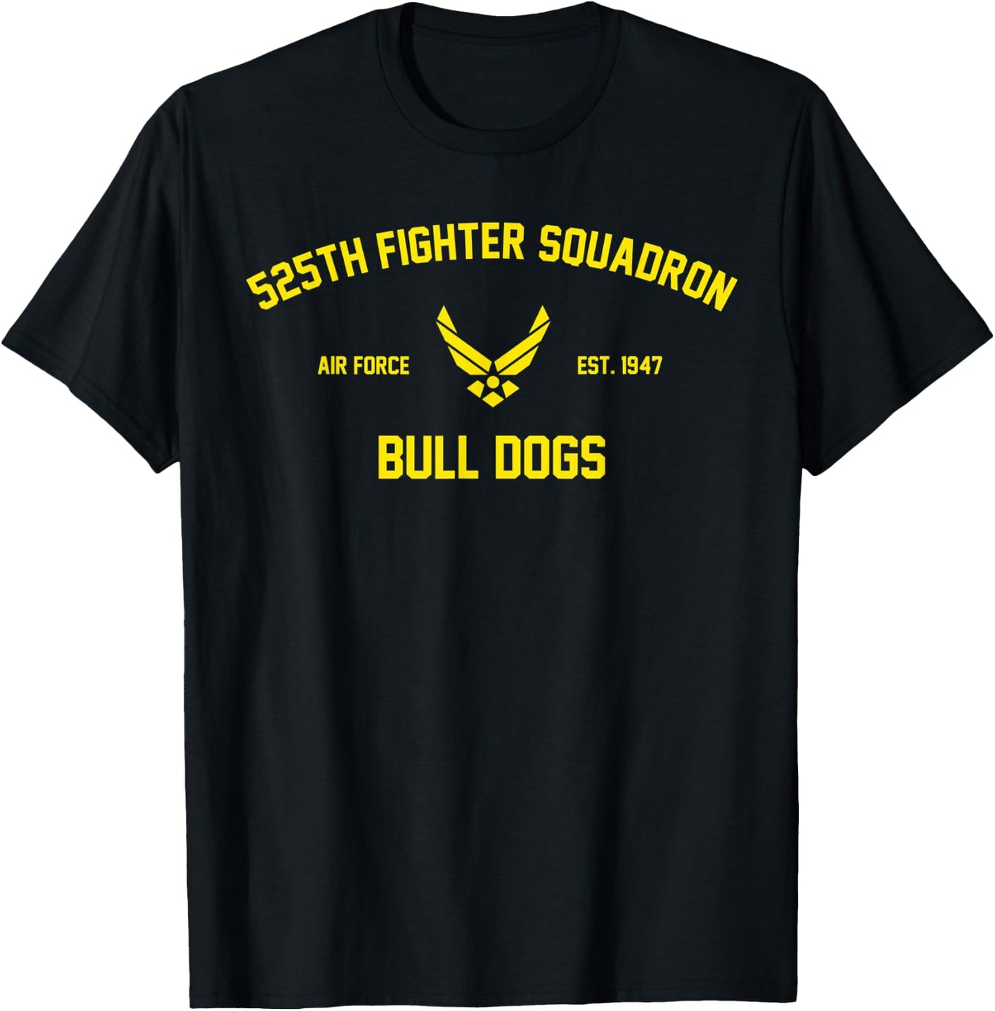 525th Fighter Squadron Bull Dogs T-Shirt - T-Shirt | Black