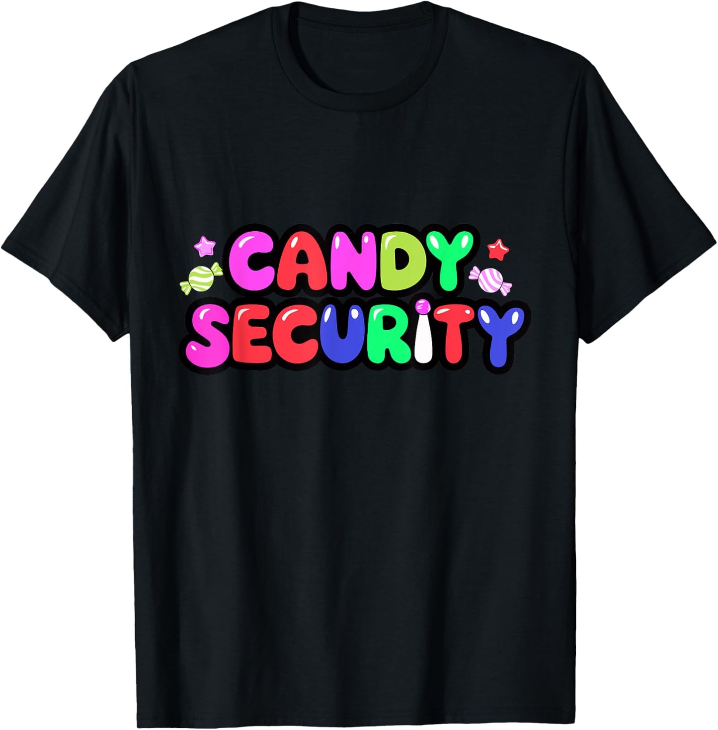 Candy Security Candyland Costume Kids Teens Adult T-Shirt - T-Shirt | Black