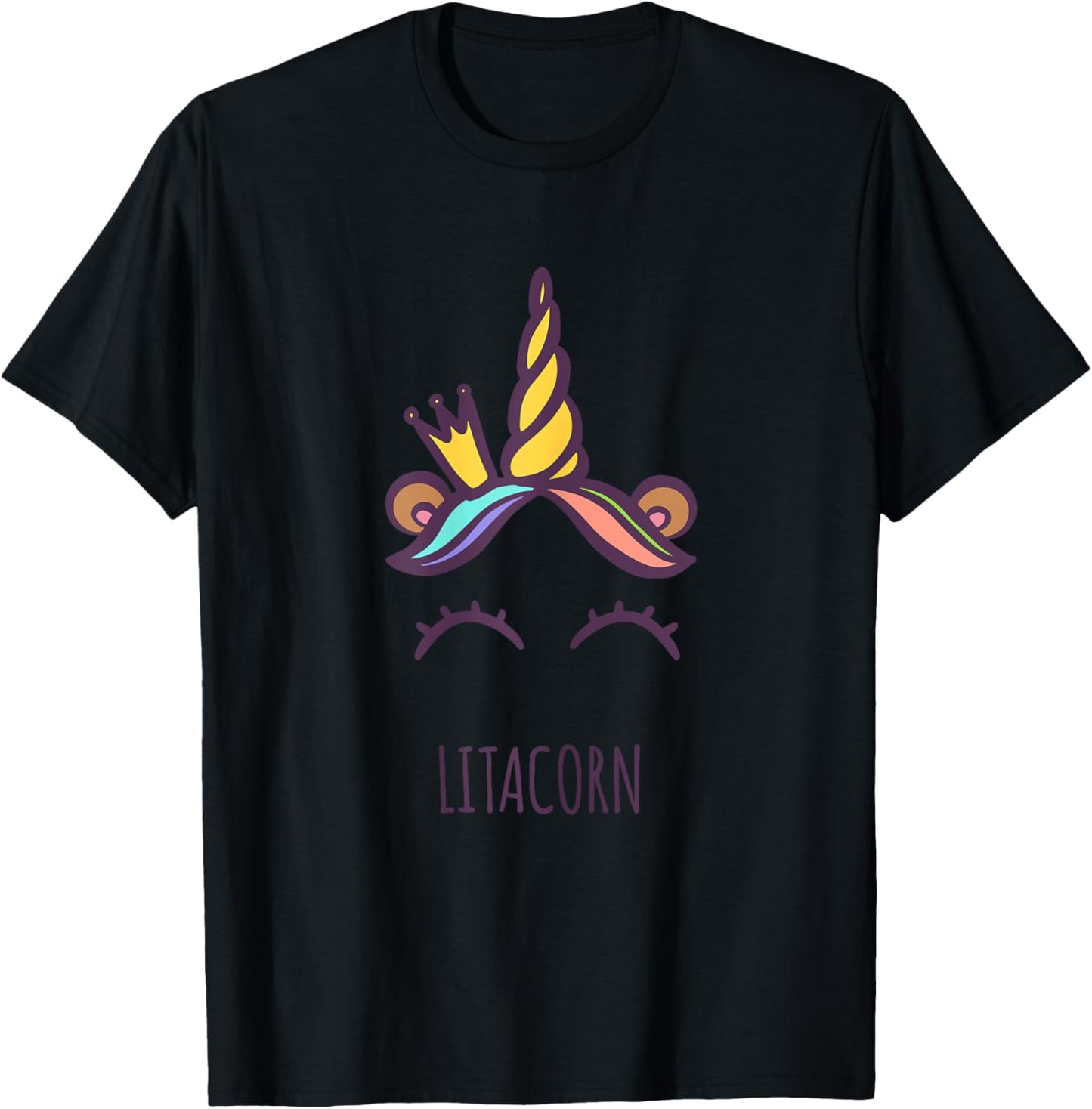 Litacorn Mexican Lita Grandma Unicorn Cute Mothers Day T-Shirt - T-Shirt | Black