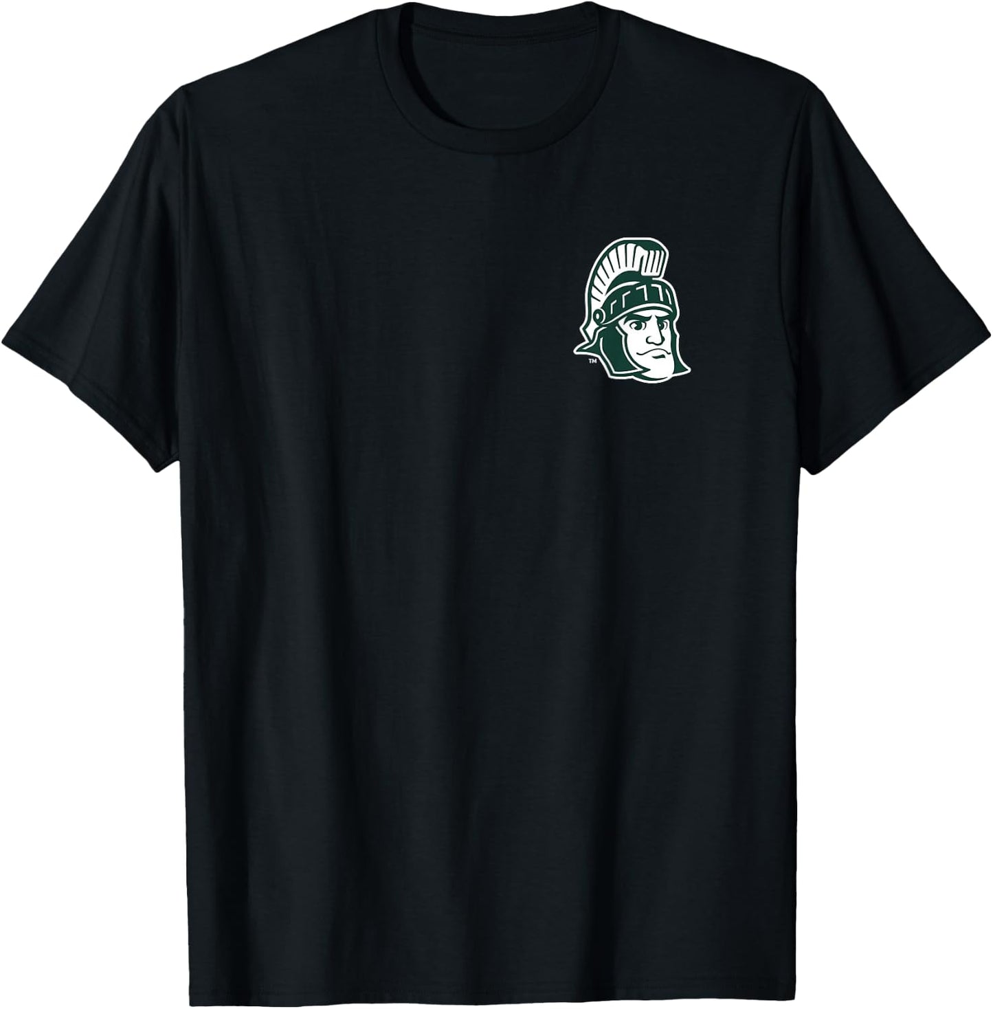 Michigan State Spartans Front/Back State Black T-Shirt - T-Shirt | Black