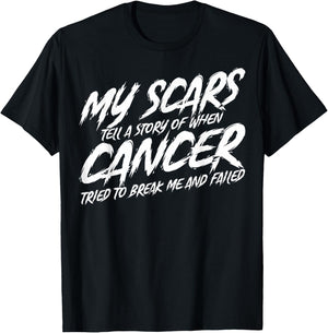 Cancer Survivors My Scars Tell A Story Cancer Patients T-Shirt - T-Shirt | Black