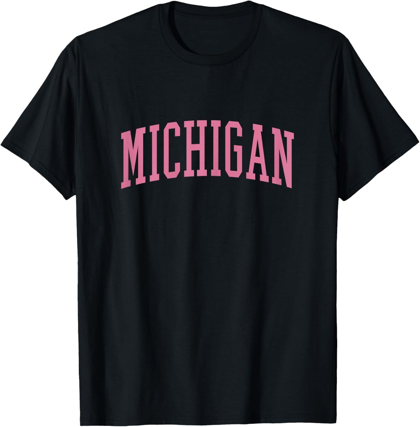 Cute Trendy Pink Michigan T-Shirt - T-Shirt | Black