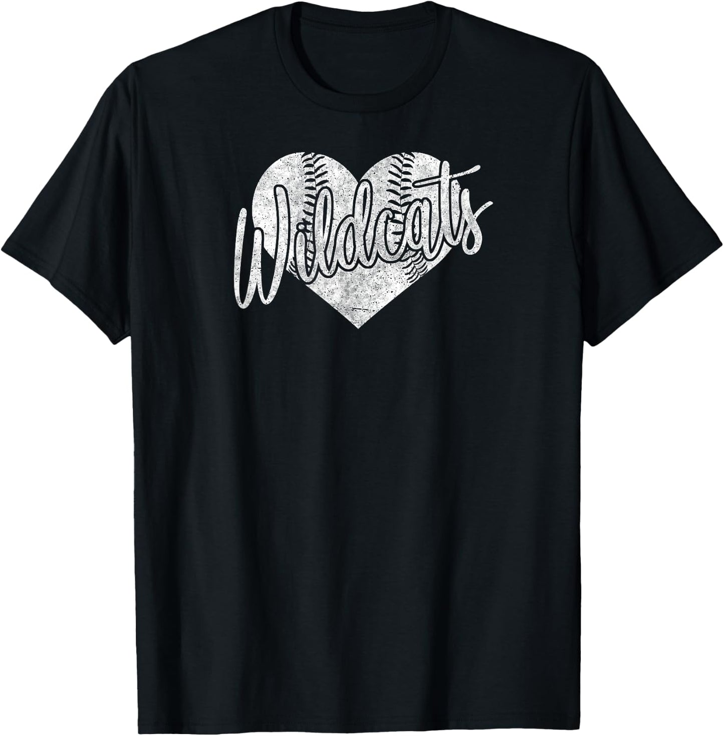 Wildcats Baseball Softball High School Team Mascot Mom T-Shirt - T-Shirt | Black