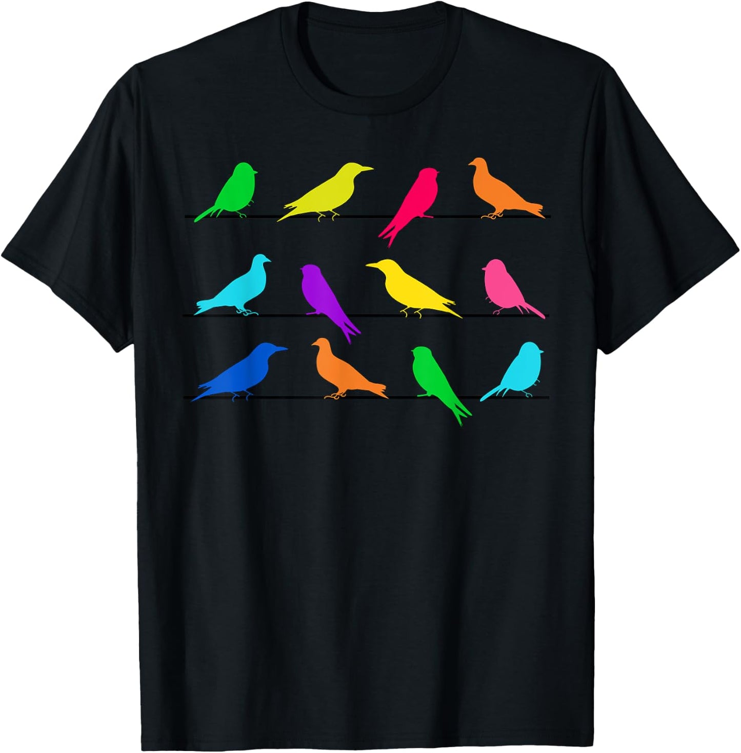 Birding Retro Classic Bird Watcher Watching Gift T-Shirt - T-Shirt | Black