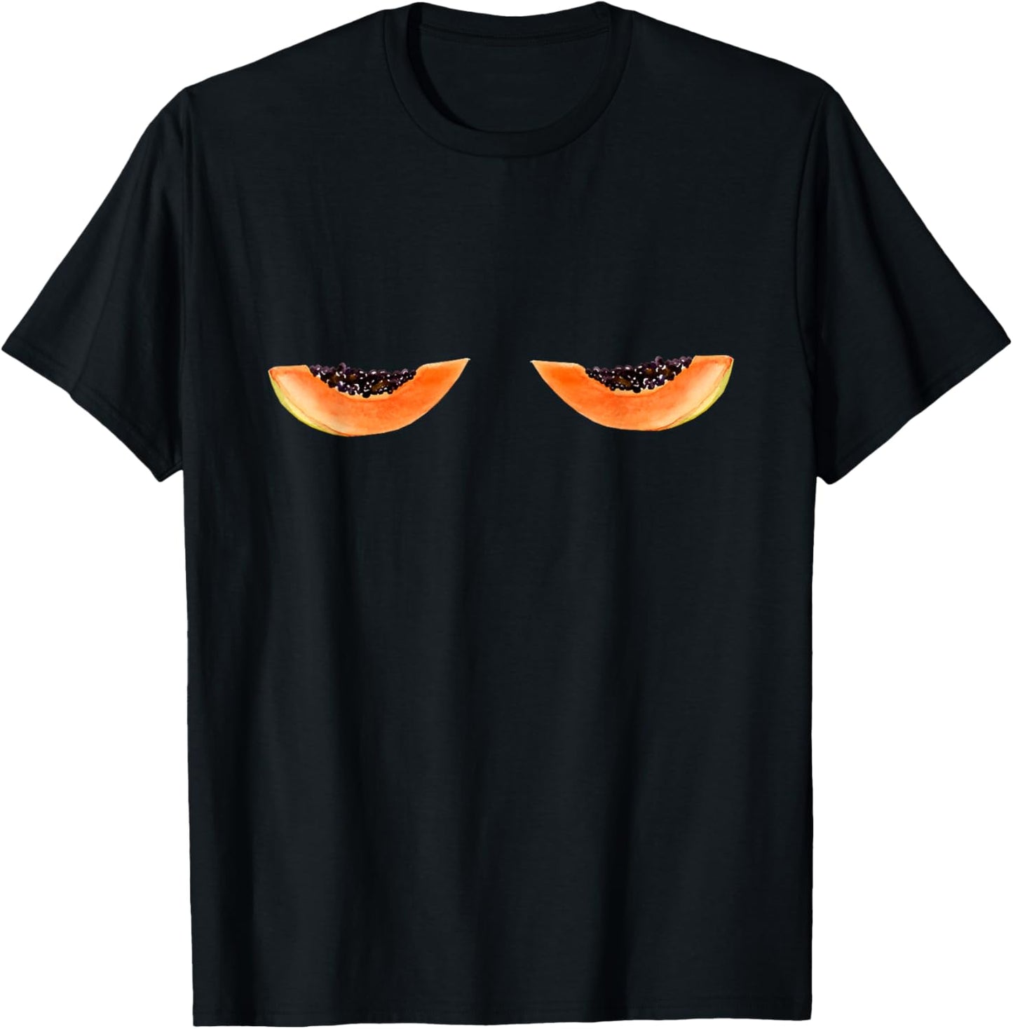 Funny papaya fruit graphic Y2K girl summer aesthetic T-Shirt - T-Shirt | Black