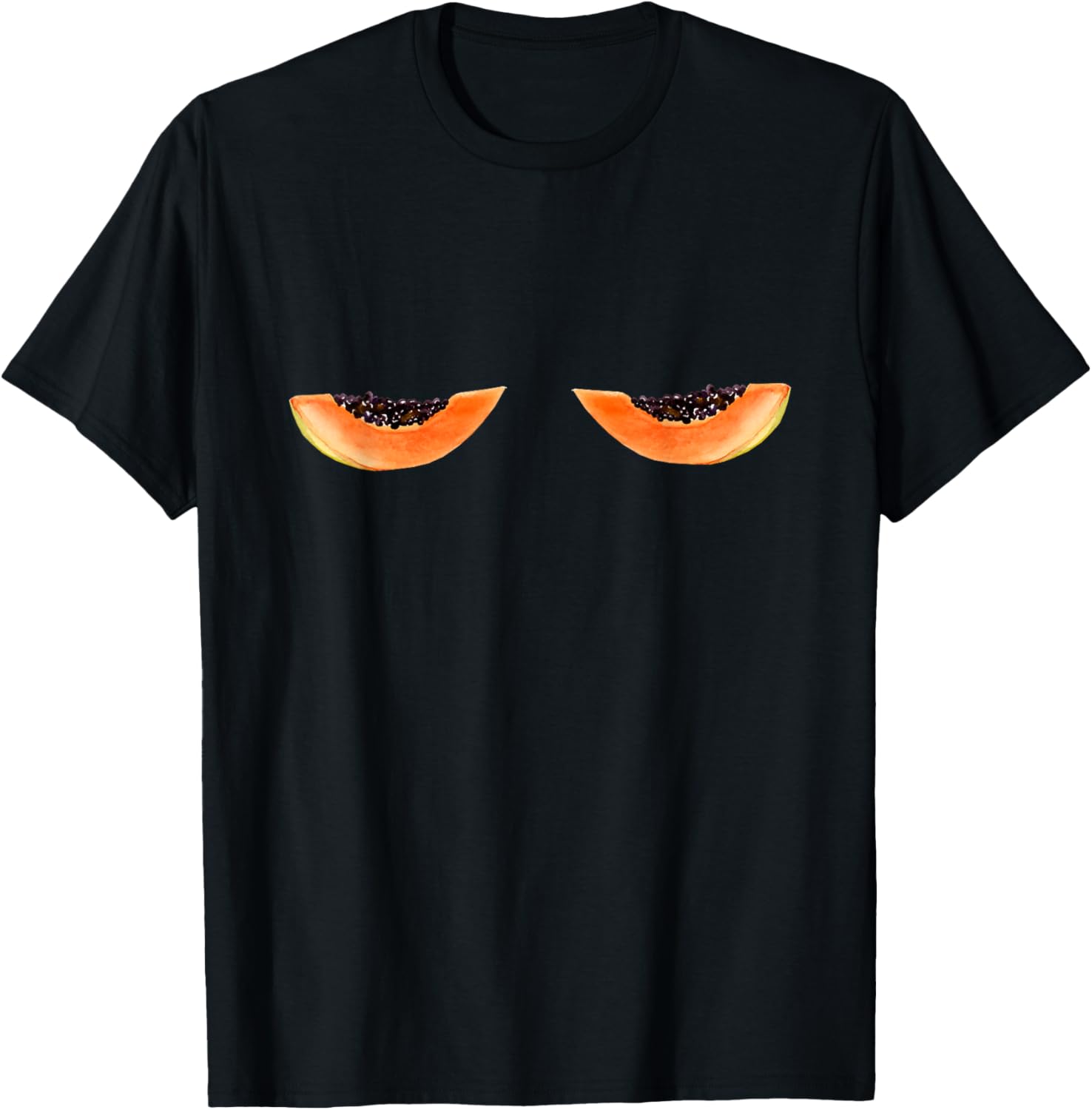 Funny papaya fruit graphic Y2K girl summer aesthetic T-Shirt - T-Shirt | Black