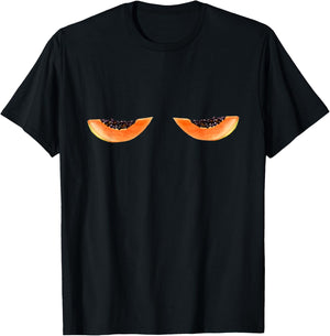 Funny papaya fruit graphic Y2K girl summer aesthetic T-Shirt - T-Shirt | Black