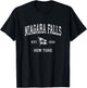 Niagara Falls NY Vintage Nautical Boat Anchor Flag Sports T-Shirt - T-Shirt | Black