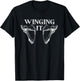 Just winging it, Funny Anatomy pun dad joke T-Shirt - T-Shirt | Black