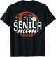 Senior Football Mom Shirts Class Of 2025 Senior Mama 2024 T-Shirt - T-Shirt | Black