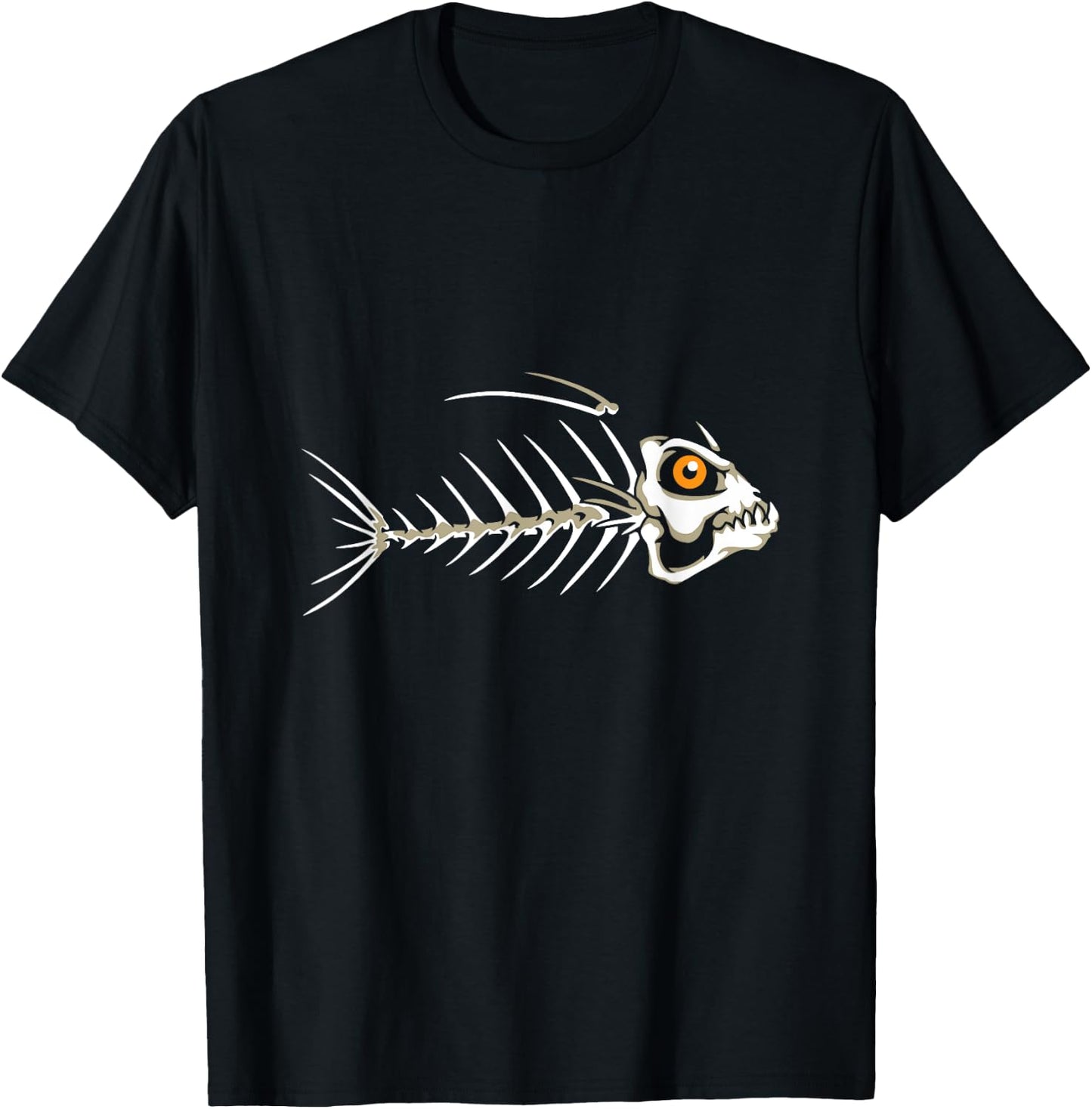 Fish Skeleton Bones T-Shirt - T-Shirt | Black
