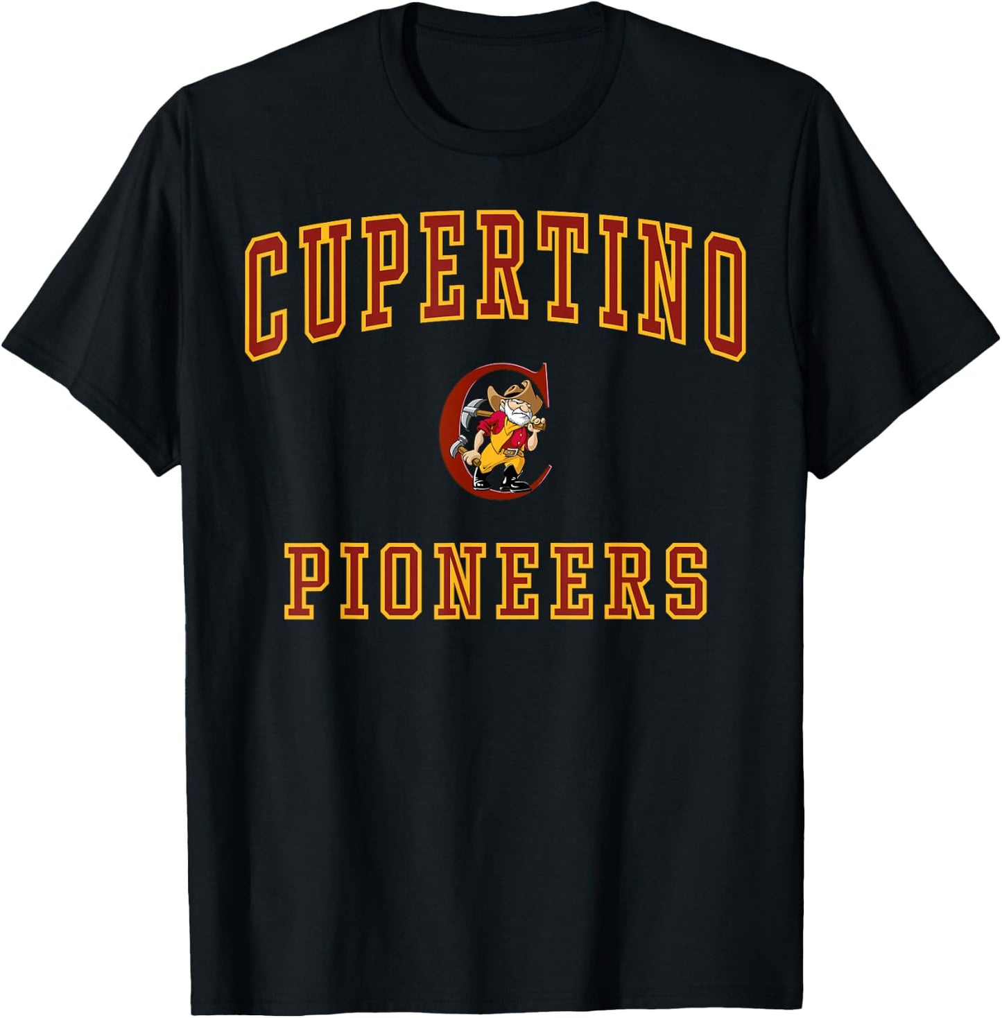 Cupertino High School Pioneers C1 T-Shirt - T-Shirt | Black