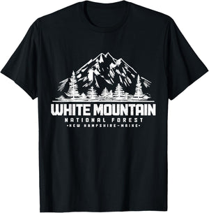 White Mountain National Forest, New Hampshire Maine Vintage T-Shirt - T-Shirt | Black