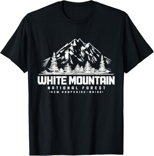 White Mountain National Forest, New Hampshire Maine Vintage T-Shirt - T-Shirt | Black