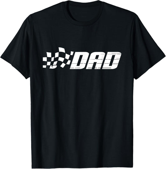 Racing Birthday Party Matching Family Race Car Pit Crew Dad T-Shirt - T-Shirt | Black