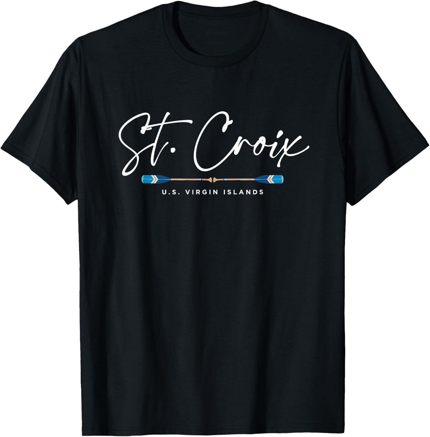 St. Croix USV Islands Beach Graphic T-Shirt - T-Shirt | Black