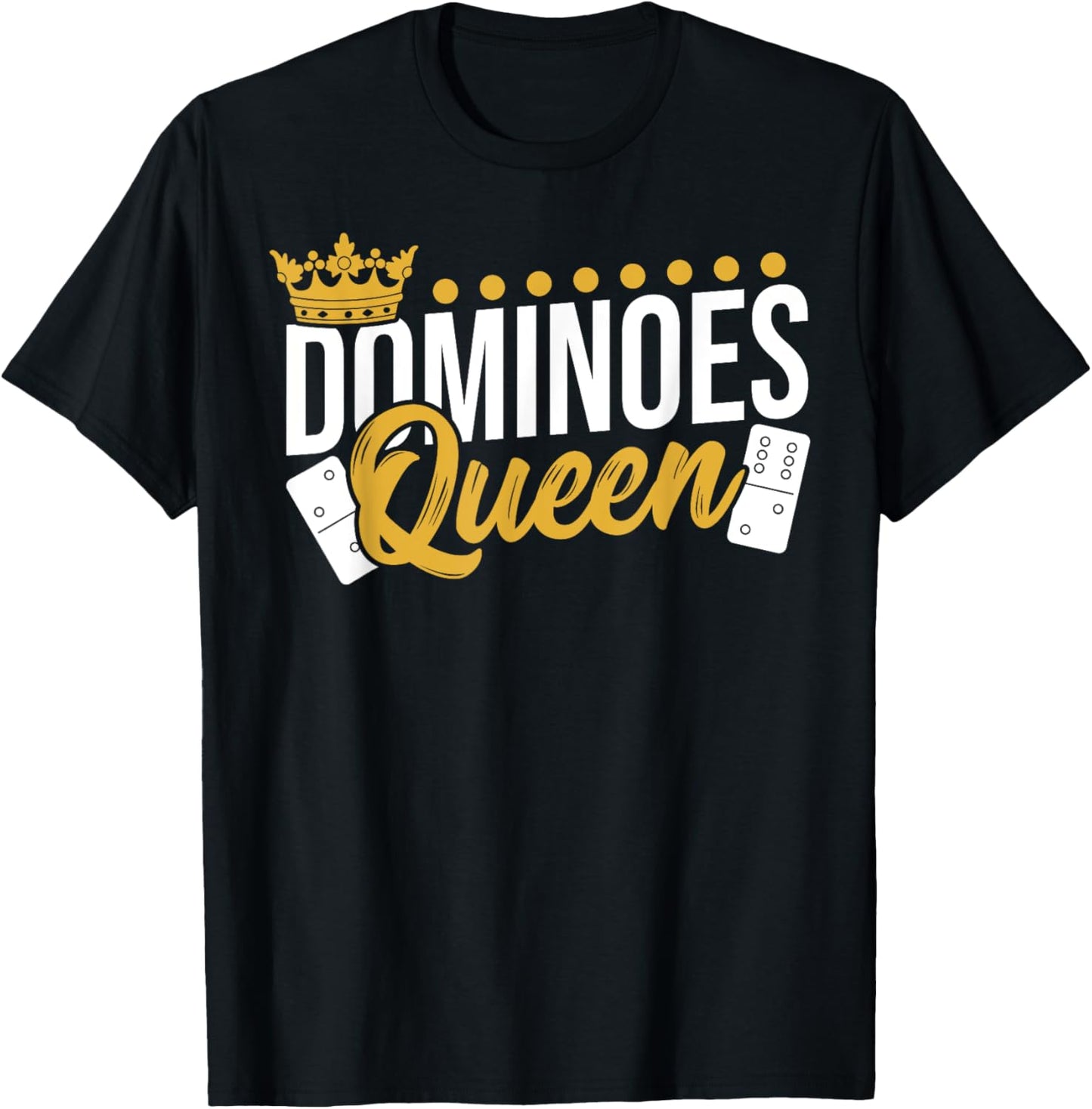 Dominoes Queen T-Shirt - T-Shirt | Black