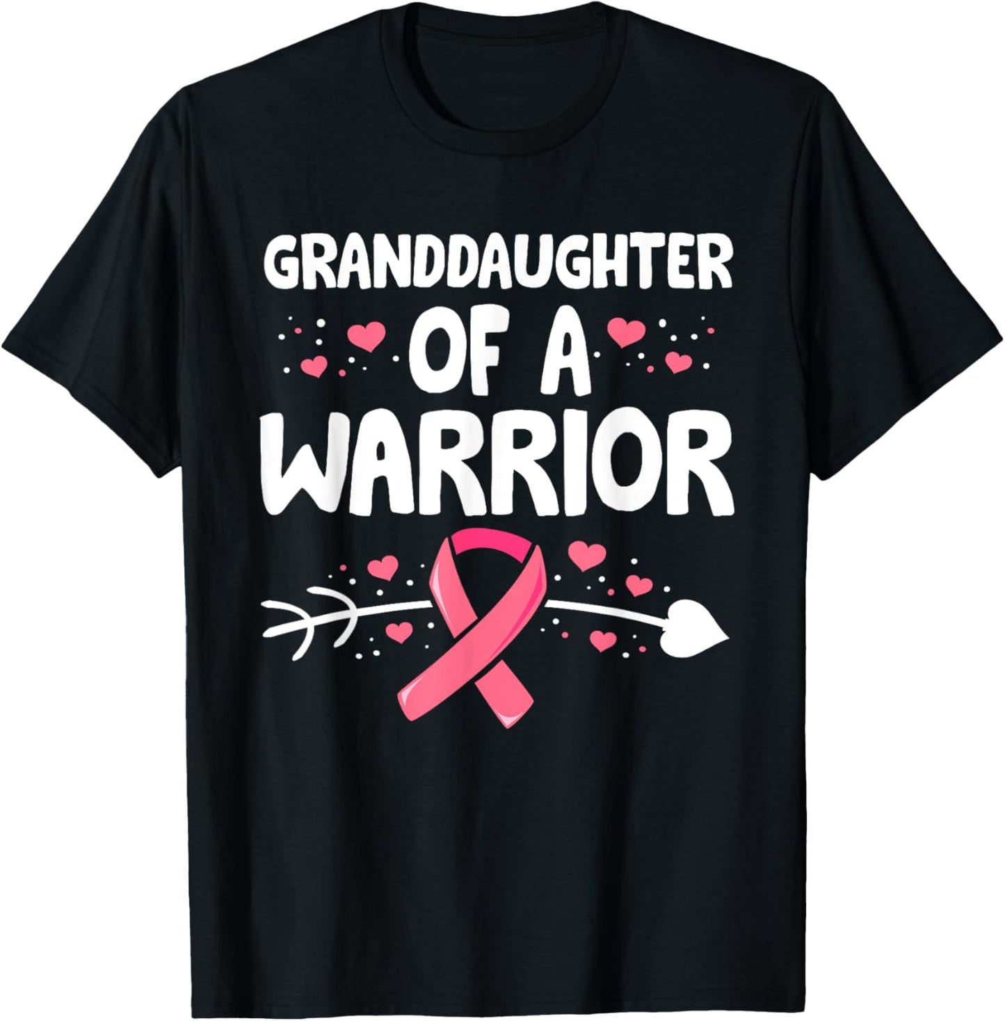 Granddaughter Of A Warrior Shirts, Breast Cancer Matching T-Shirt - T-Shirt | Black