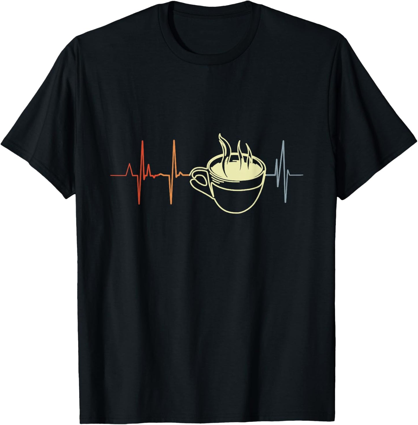 Heartbeat Coffee T-Shirt - T-Shirt | Black