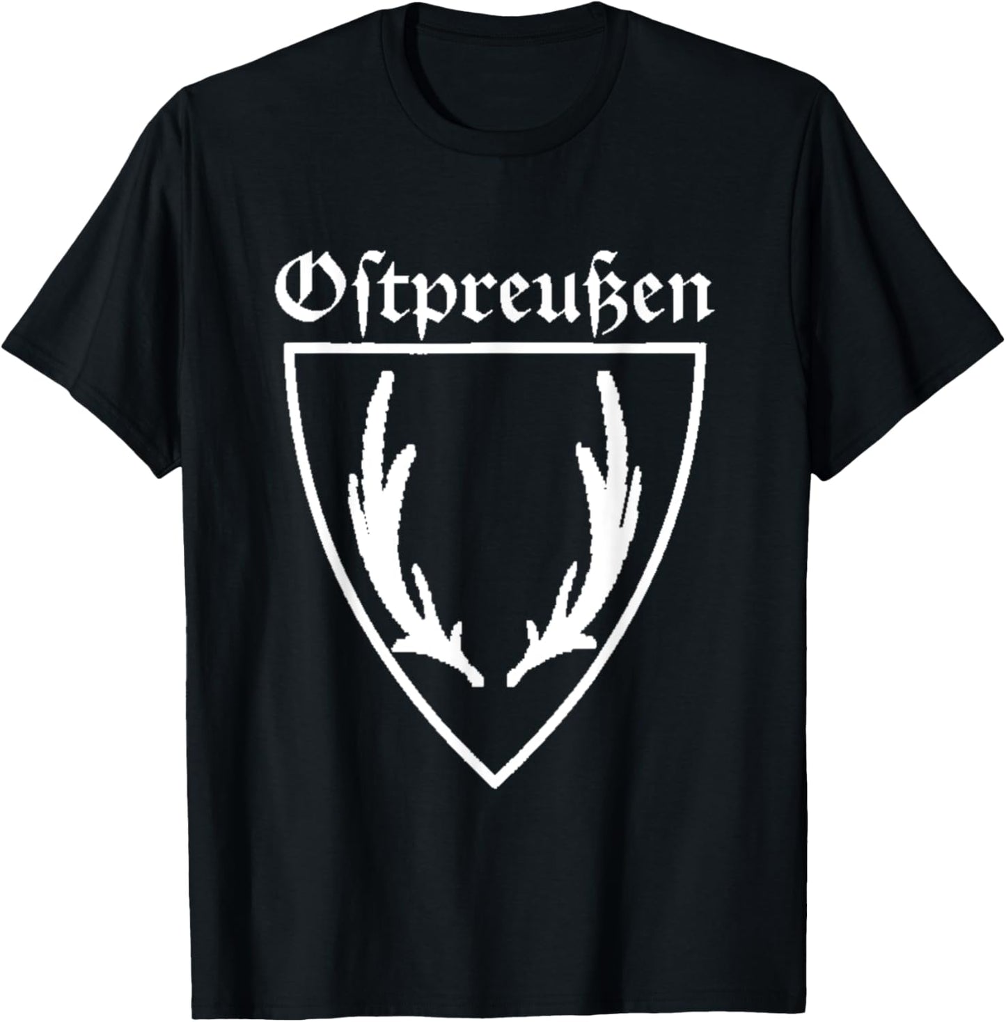 Kingdom of East Prussia Homeland Elk Shovel Prussian Gift T-Shirt - T-Shirt | Black