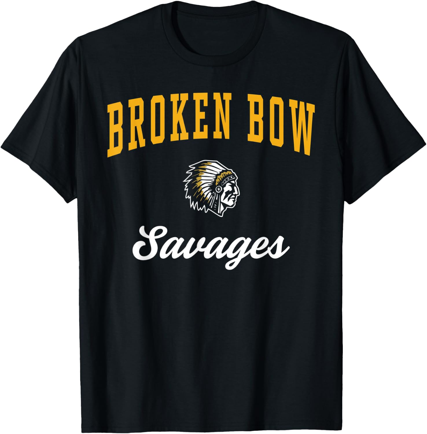 Broken Bow High School Savages T-Shirt - T-Shirt | Black