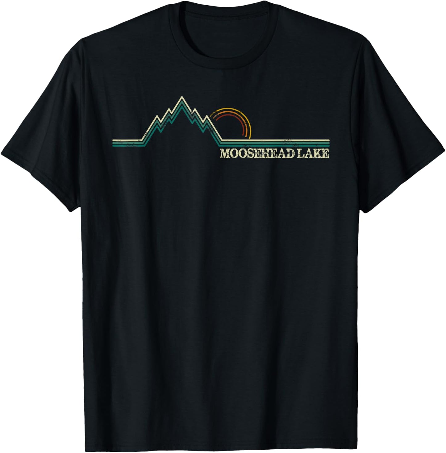 Lake Camping Moosehead Lake Maine Family T-Shirt - T-Shirt | Black