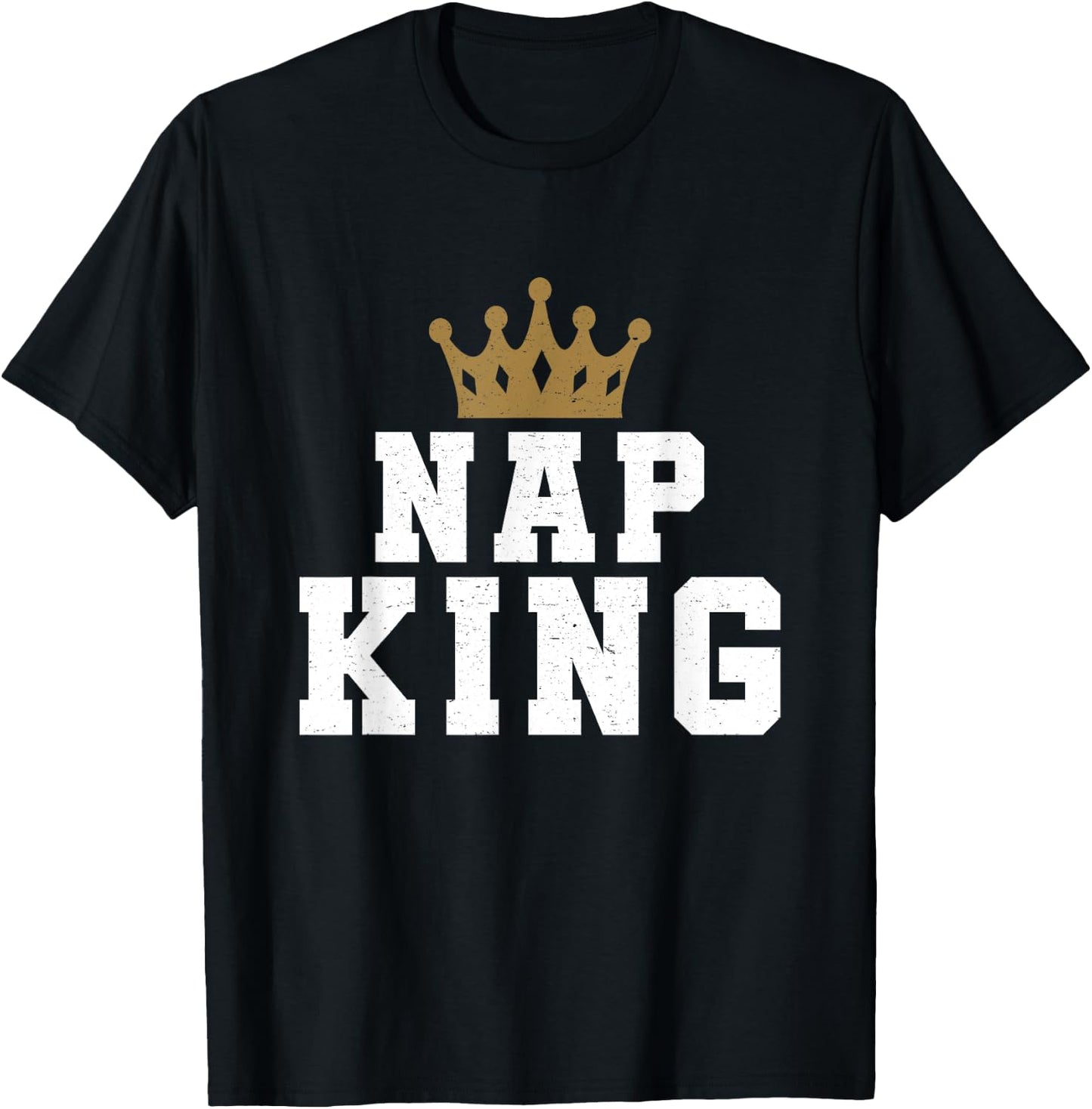 Nap King Powernap Crown Pajama Sleep T-Shirt - T-Shirt | Black
