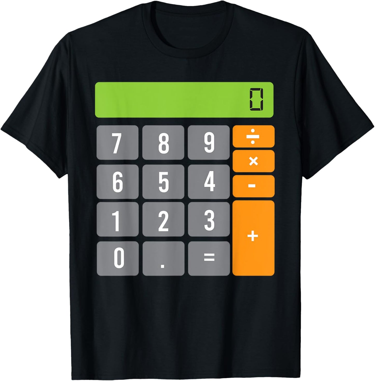 Calculator Costume Halloween Easy Cosplay Math Geek Outfit T-Shirt - T-Shirt | Black