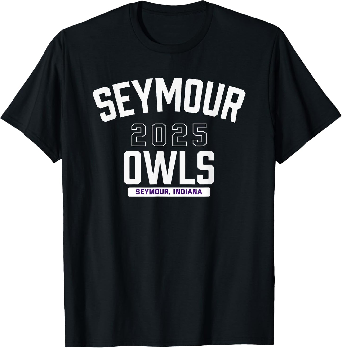 Seymour Owls Seymour, Indiana 2025 T-Shirt - T-Shirt | Black