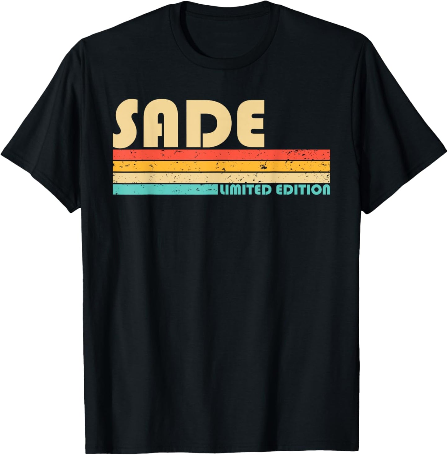 SADE Name Personalized Retro Vintage 80s 90s Birthday T-Shirt - T-Shirt | Black