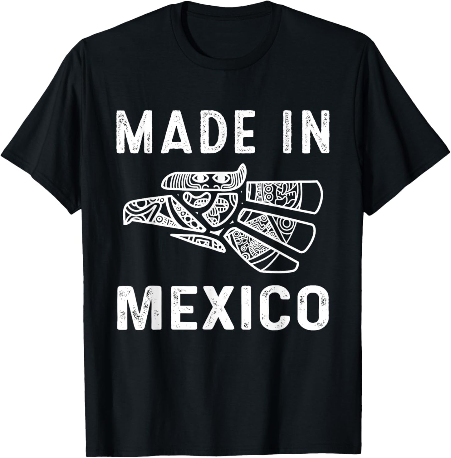 Mexico Vintage Mexican Flag Pride Hecho en Mexico Jersey T-Shirt - T-Shirt | Black