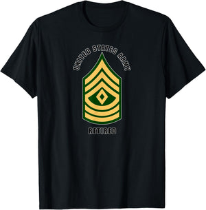 United States Army Retired First Sergeant Retirement T-Shirt - T-Shirt | Black