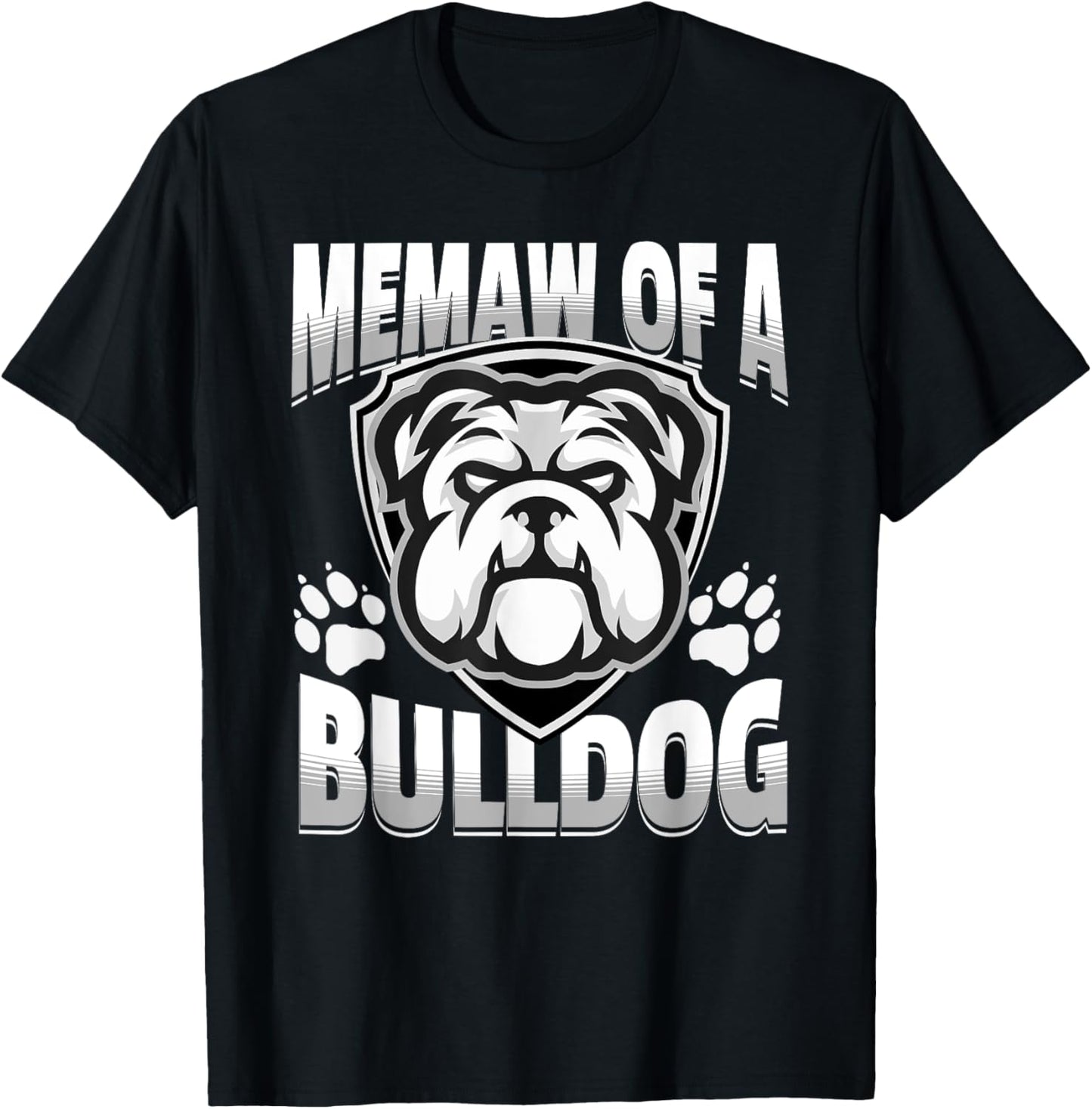 Memaw of a Bulldog Game Mascot Day - Matching Team Color Women Kids T-Shirt - T-Shirt | Black