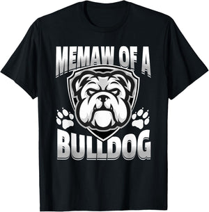 Memaw of a Bulldog Game Mascot Day - Matching Team Color Women Kids T-Shirt - T-Shirt | Black