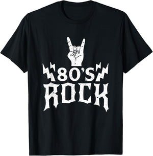 Retro 80s Rocker Classic Rock Band Matching Band Costumes T-Shirt - T-Shirt | Black