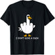 Duck You! Funny Duck With Middle Finger Saying T-Shirt - T-Shirt | Black